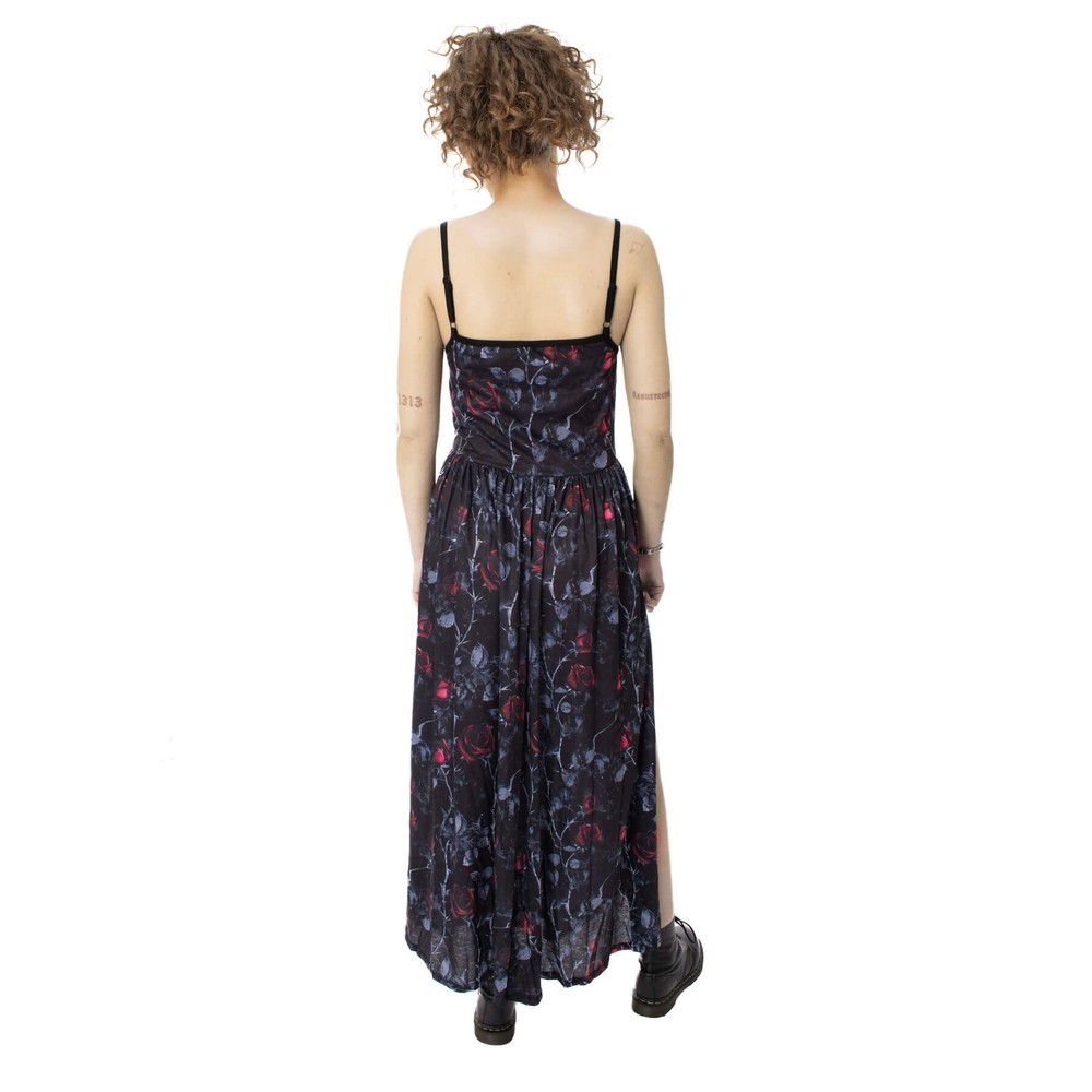 Vixxsin - Graveyard Bloom Langes Kleid - Schwarz
